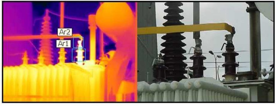 Termografía de banco de transformadores