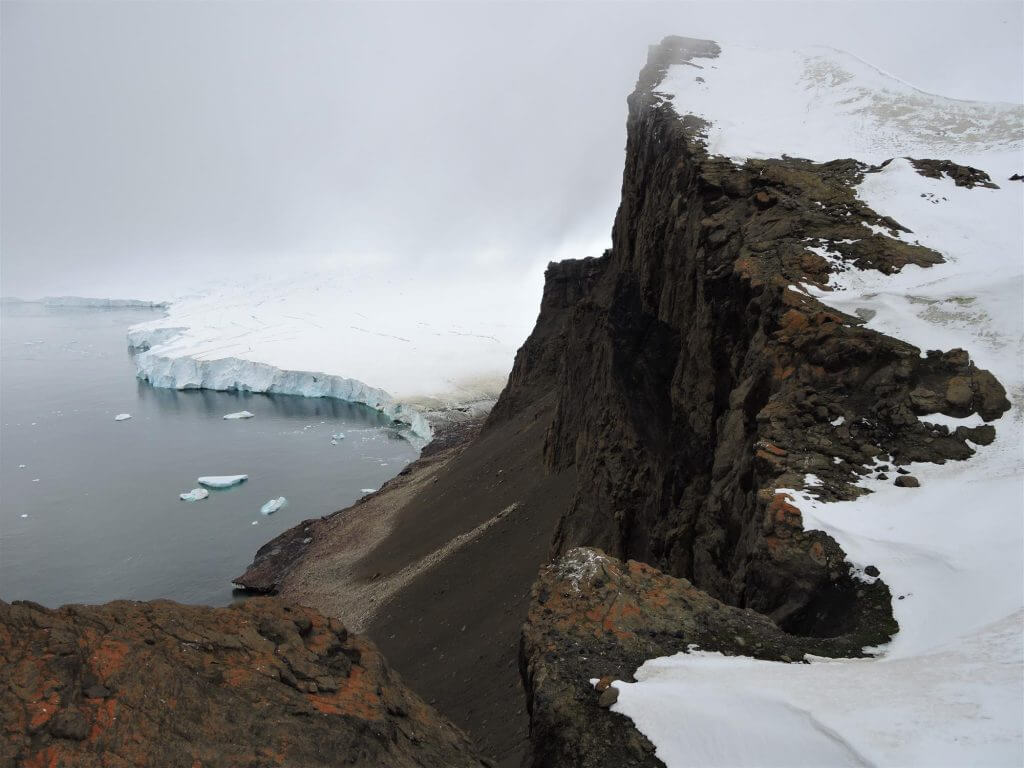Pequeñas algas que se vuelven verdes sobre la nieve proliferan en las costas antárticas. La Antártida sucumbe ante el cambio climático:  Del blanco al verde