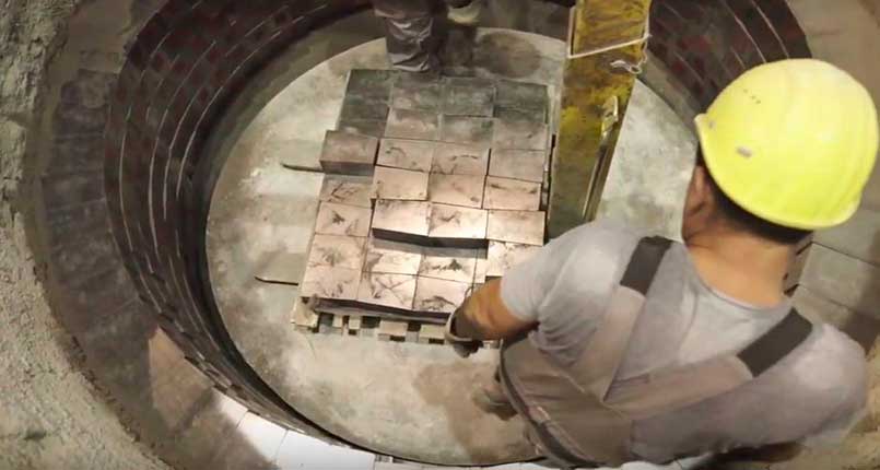 Figura 1. Montaje e instalación de materiales refractarios.