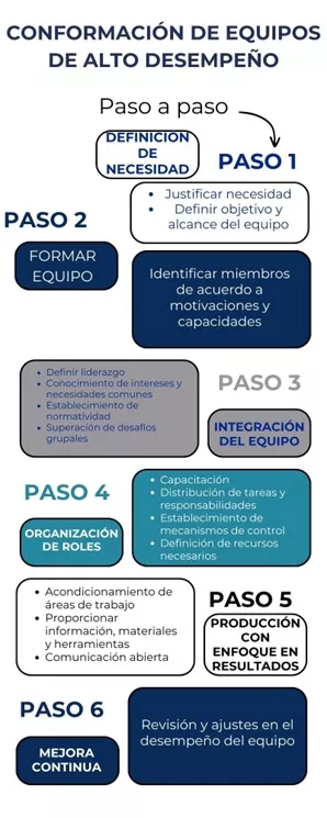 Pasos para formar equipos de alto desempeño
