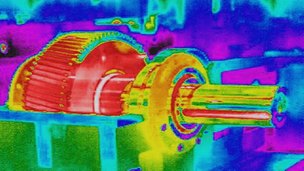Termograma de un equipo rotativo con Tecnología Infrarroja.