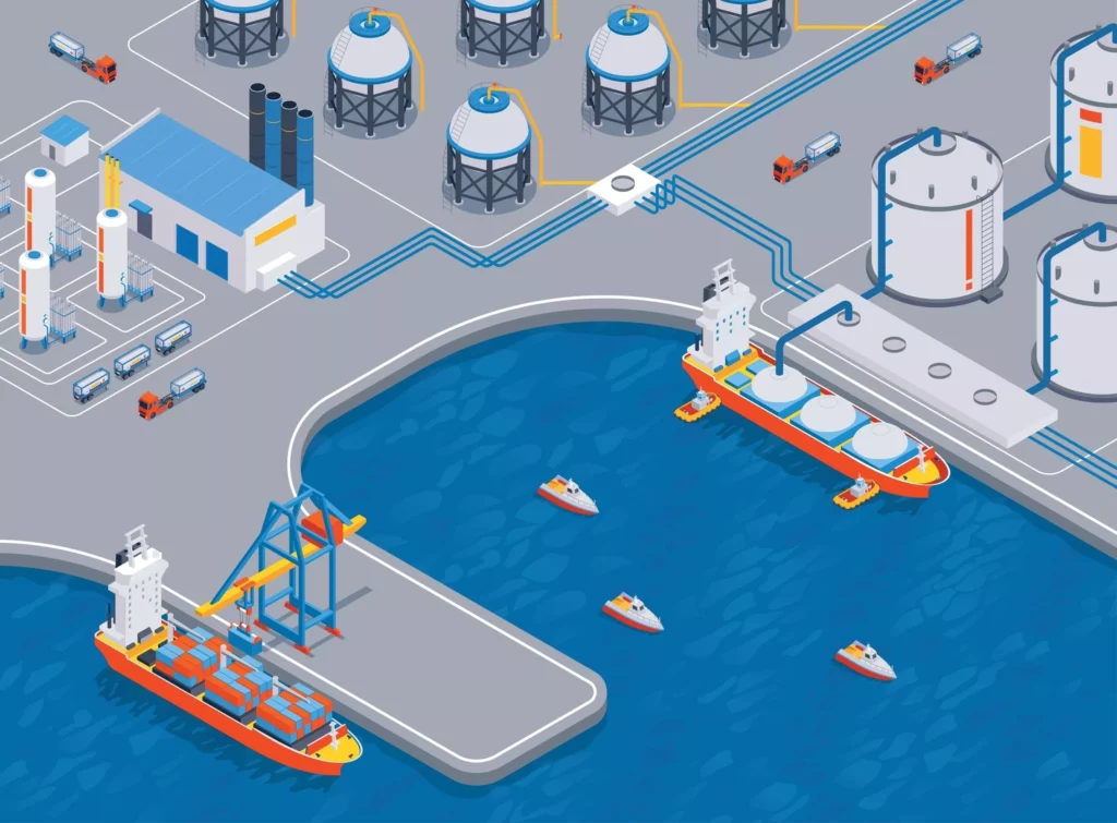 Representation of maritime terminals in the value chain