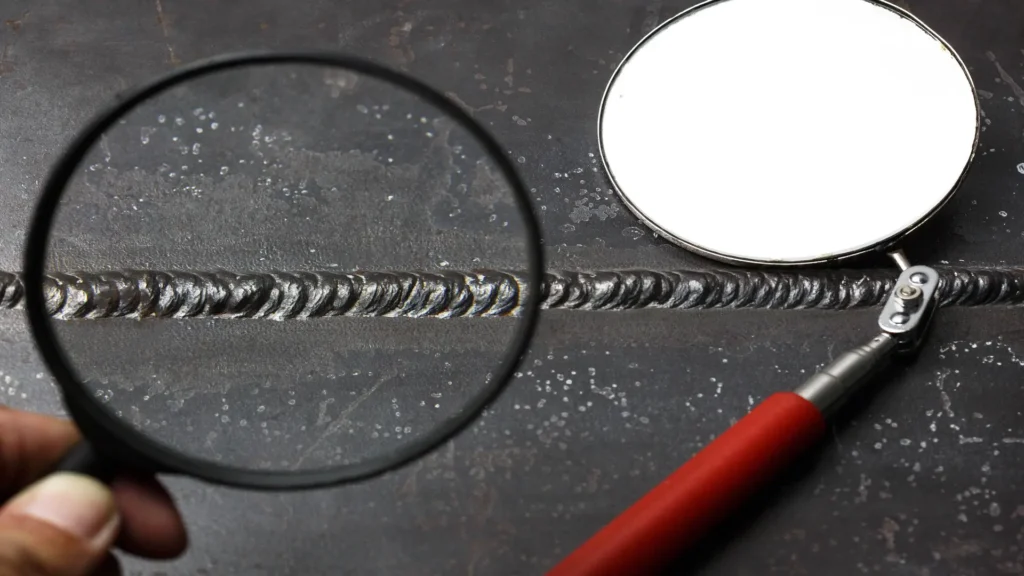 Welding inspection by IV technique.
