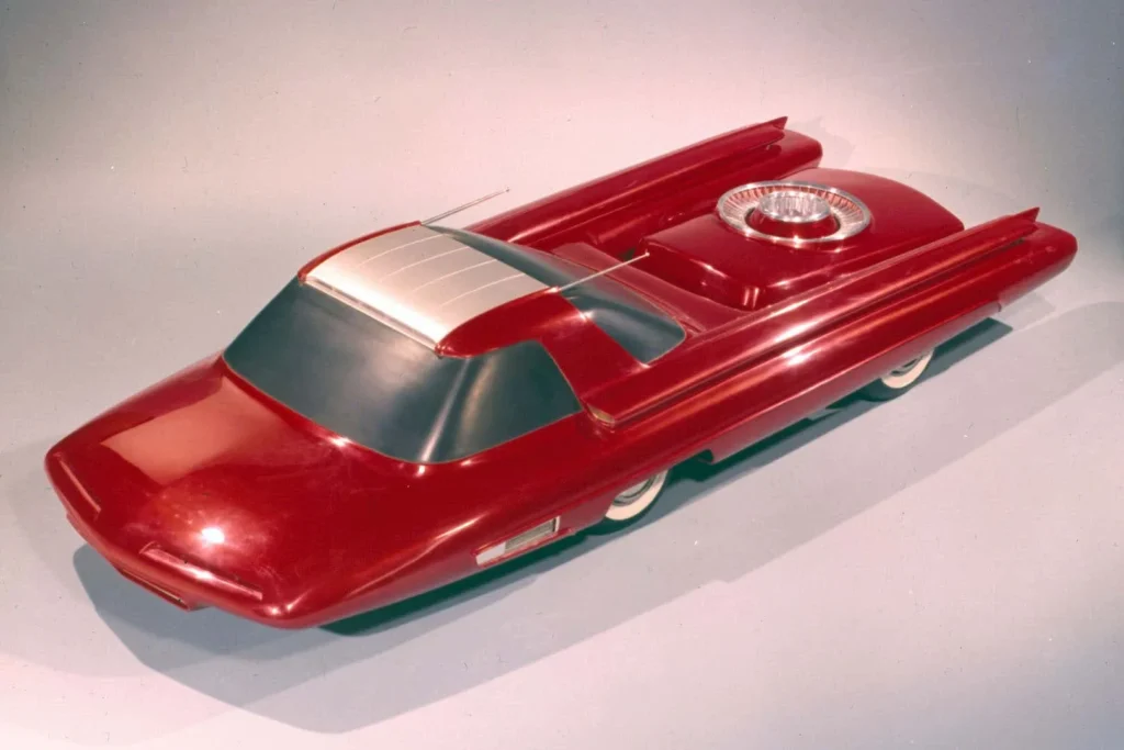 Concept car of the 1958 Ford Nucleon, a nuclear powered car.