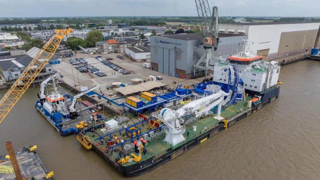 Image of the subsea cable repair vessel