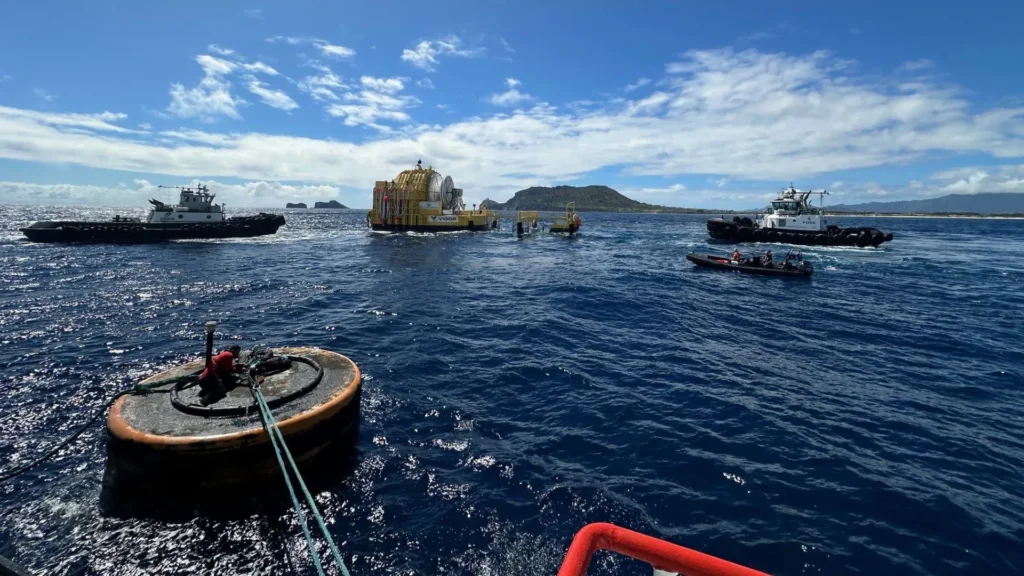 wave energy device in Hawaiian waters