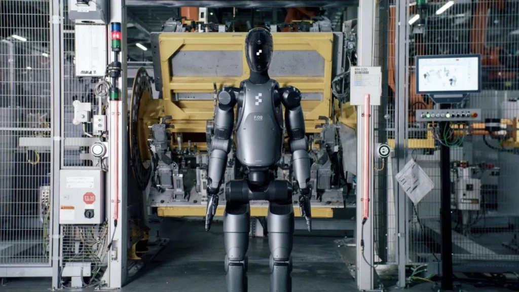 Robot humanoid Figure 02 standing