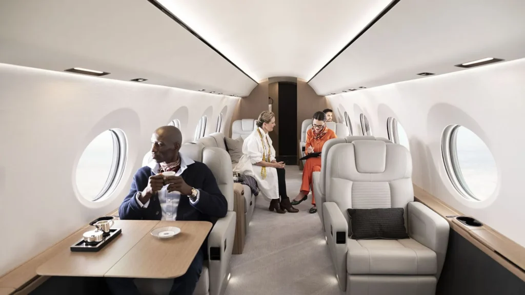 The Gulfstream G400 has a 100% fresh air environment.