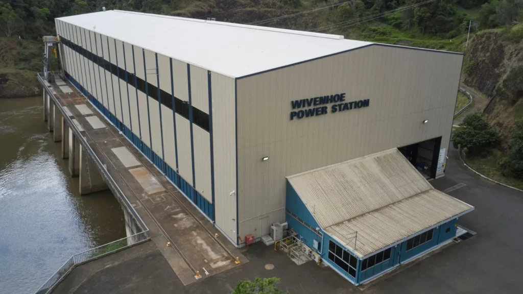 Foto de la central hidroeléctrica Wivenhoe