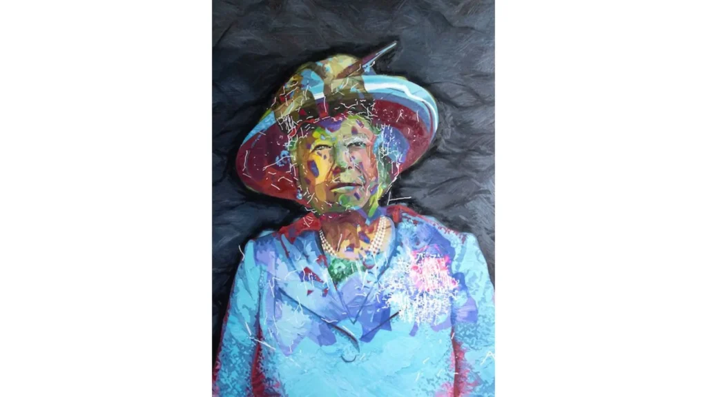 Portrait painted by Ai-Da without help