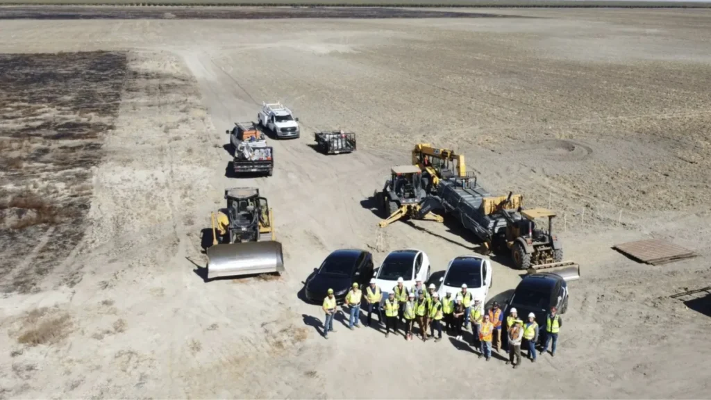 Tesla Supercharger Station Under Construction