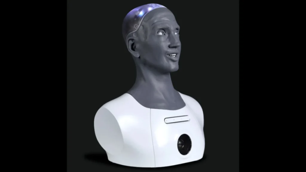 Ameca and Azi are humanoid robots