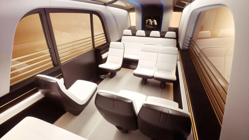 Photo of the robovan robotaxi inside
