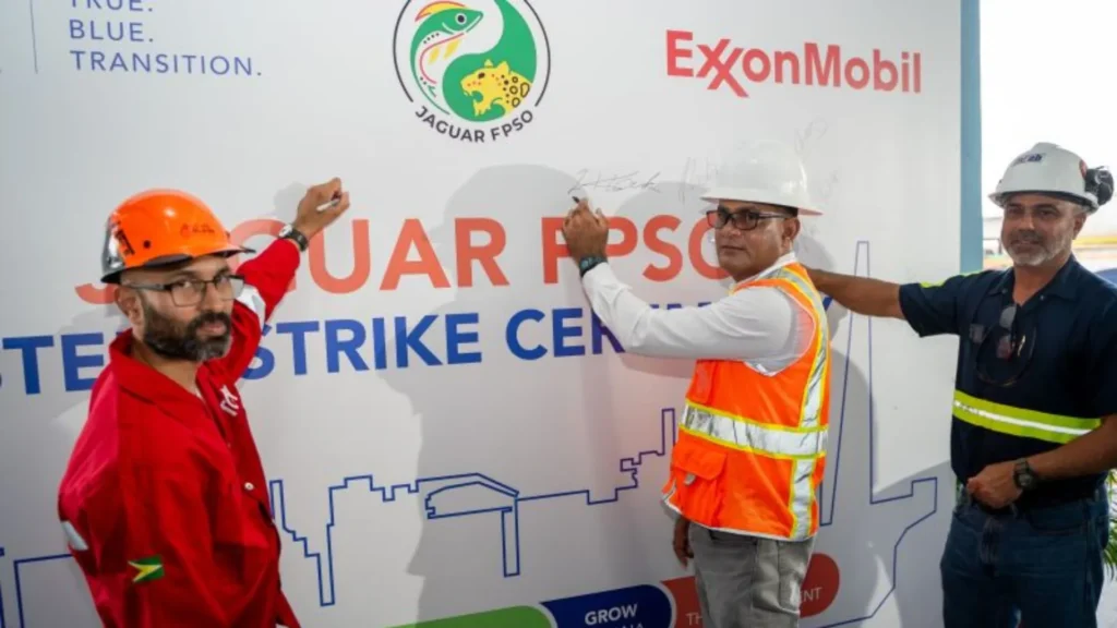Jaguar FPSO Steel Strike Ceremony in Guyana