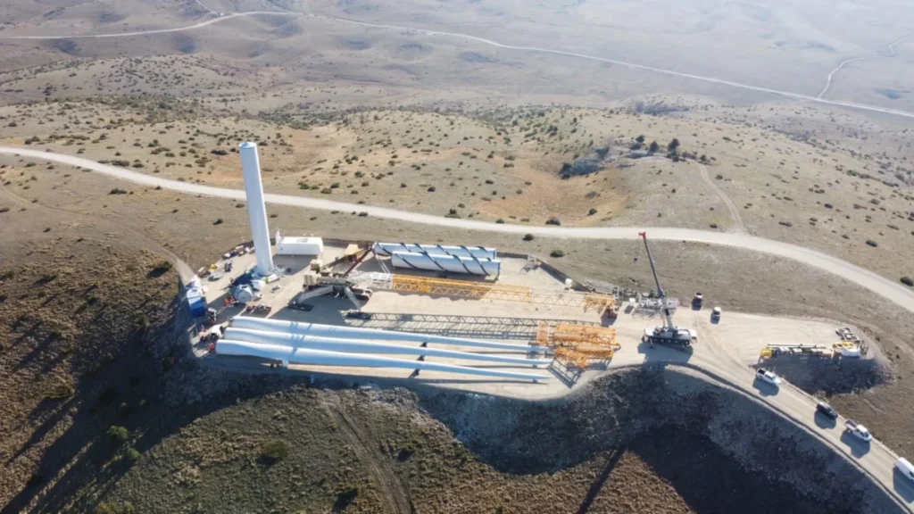 Construction of wind turbines for the Vermio park