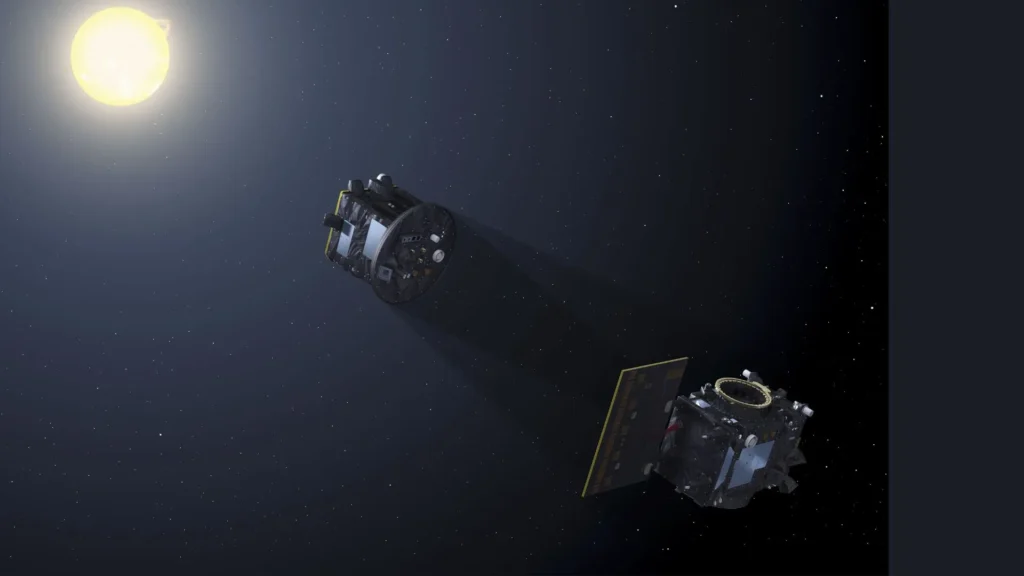 The two ships that will create the artificial solar eclipse