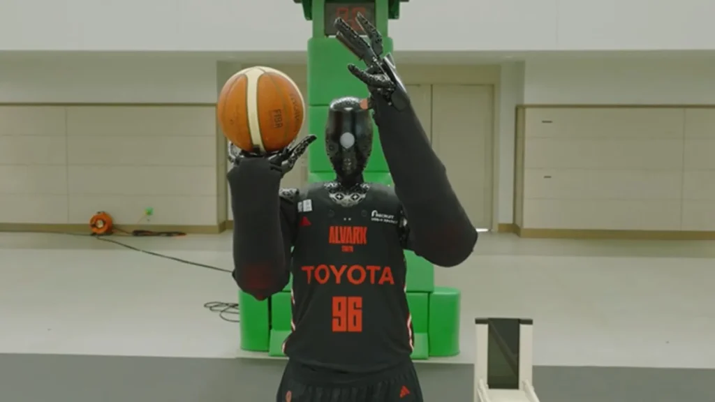 Toyota robot plays basketball