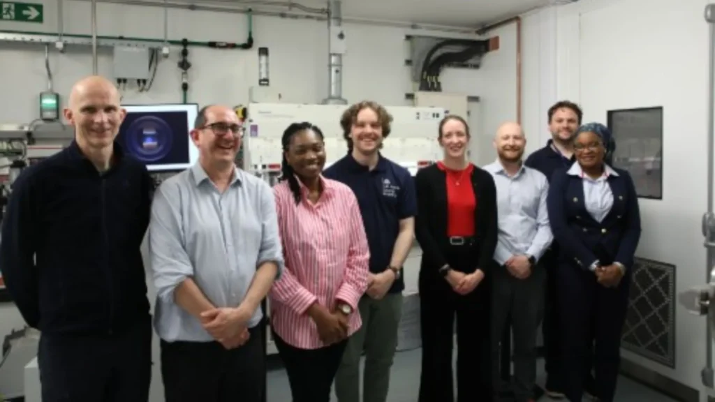 Diamond Battery team members and Neil Fox