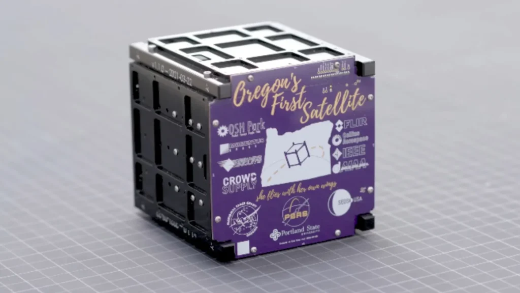 1U CubeSat satellite that was accelerated