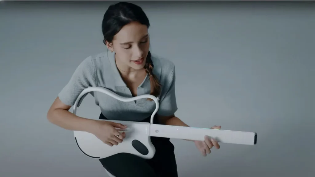 A very peculiar stringless guitar for making digital music