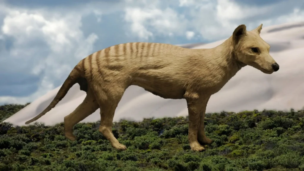 The woolly mammoth and the thylacine