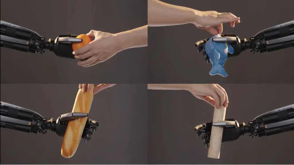 The robotic hand placed on a robot