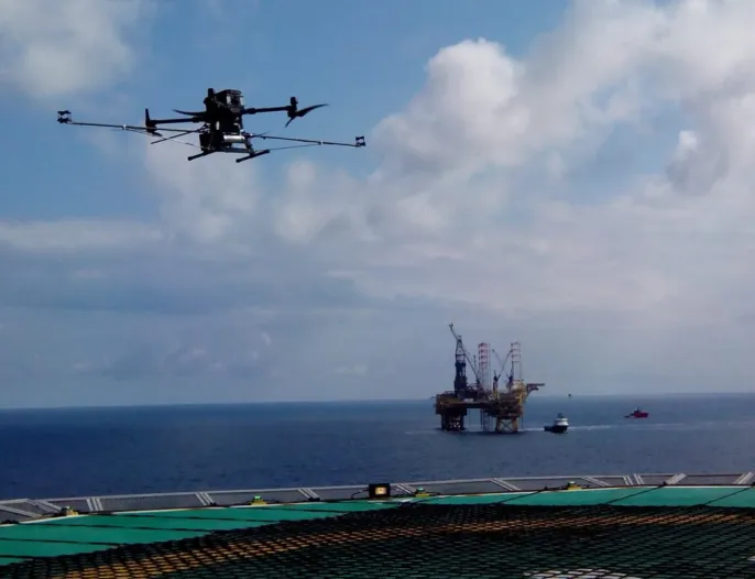 Inspección con drones offshore