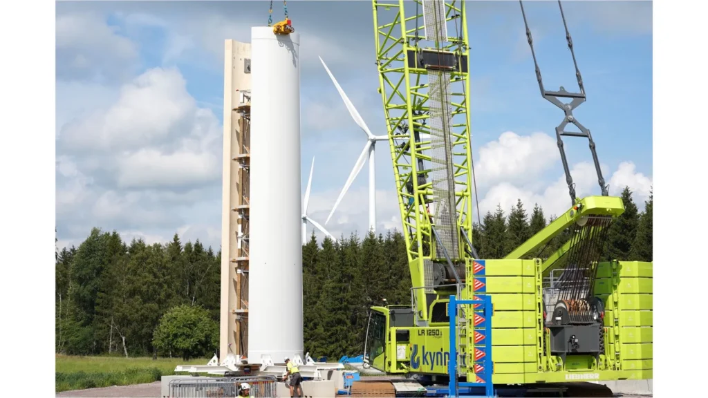 Assembly of the towers