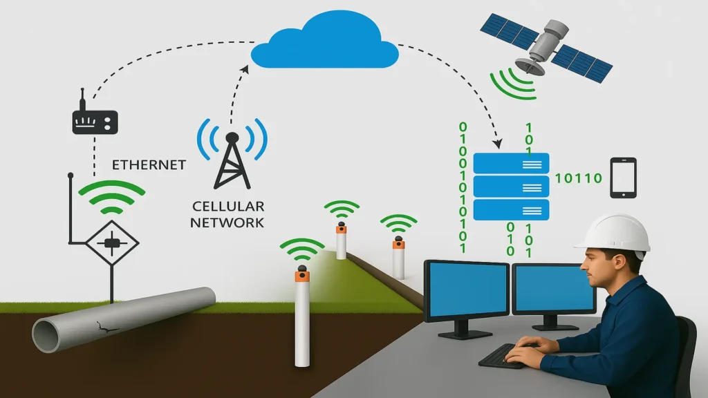 Imagen representativa del concepto del monitoreo remoto para protección catódica