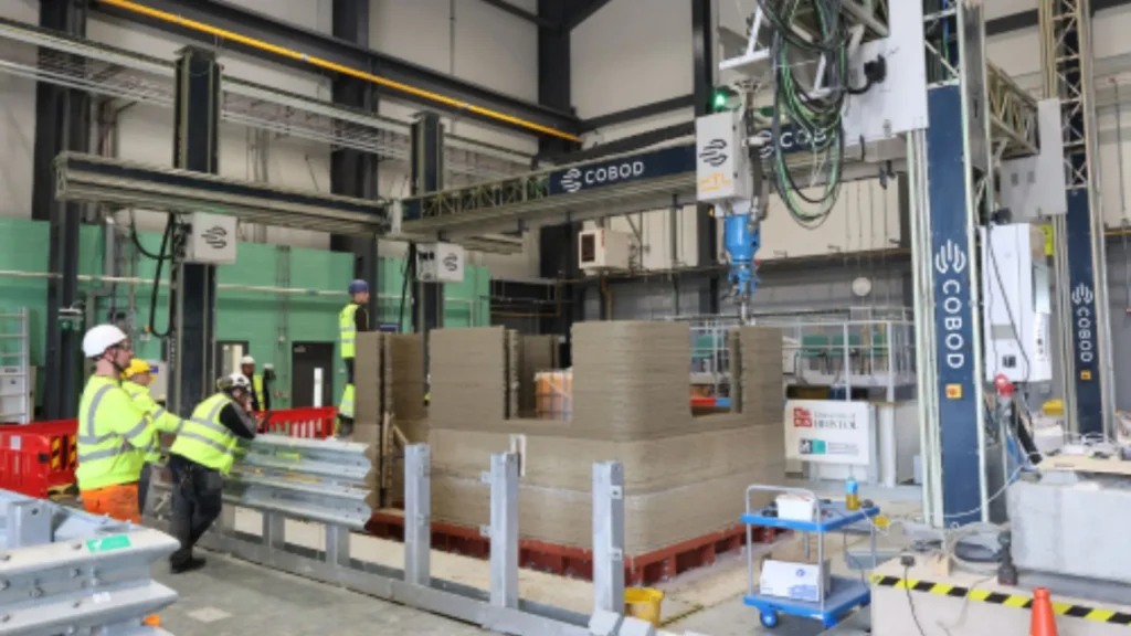 The 3D printer to build the concrete building