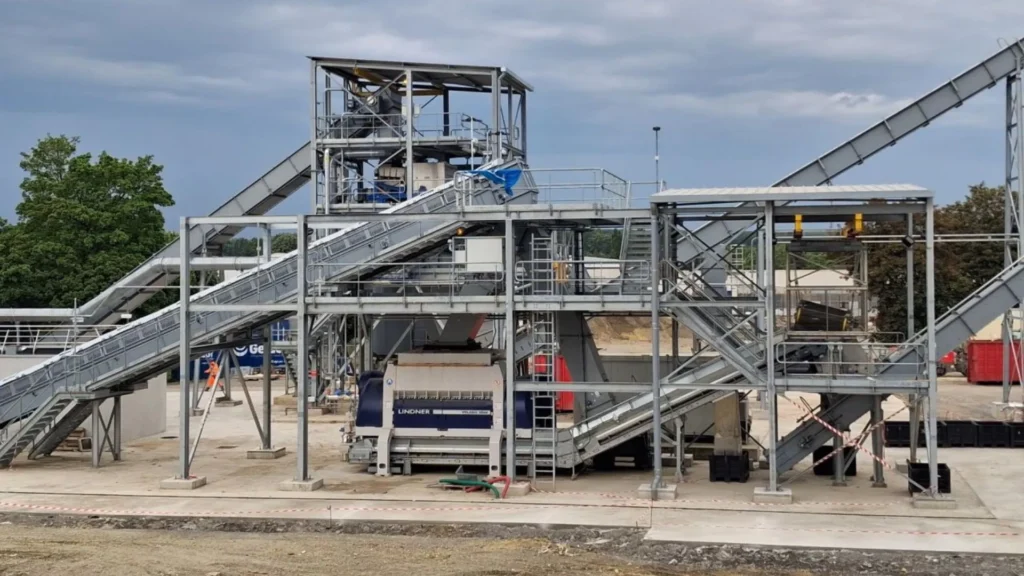 Material crushing, separation and classification plant