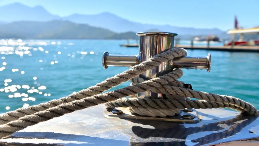Boat mooring systems on Sun Moon Lake
