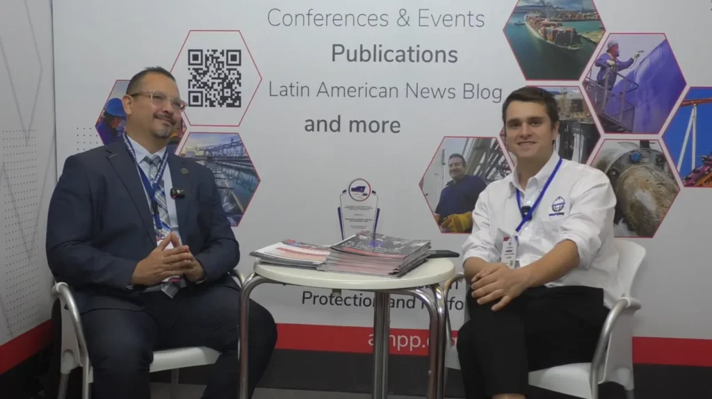 Interview with Juan Caballero, Chairman of the Board of Directors of AMPP, during the SLOM 2025 event in Panama.