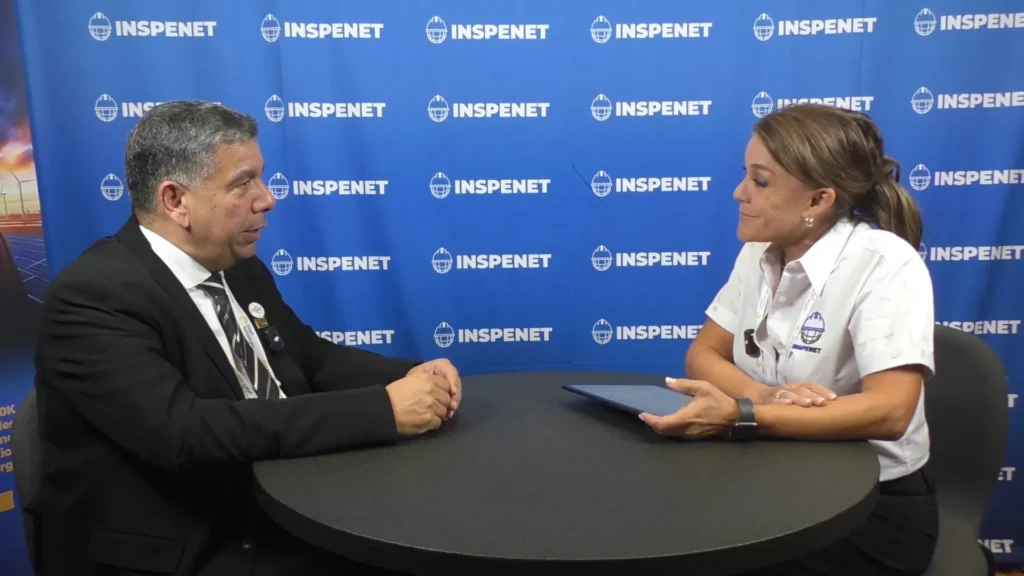 Mohammed Abufour being interviewed during the ASNT 2025 event.