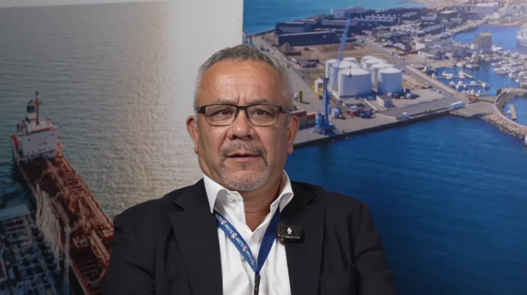 Richard Sims, environmental protection advisor at LAMOR, during an interview at the SLOM 2025 event.