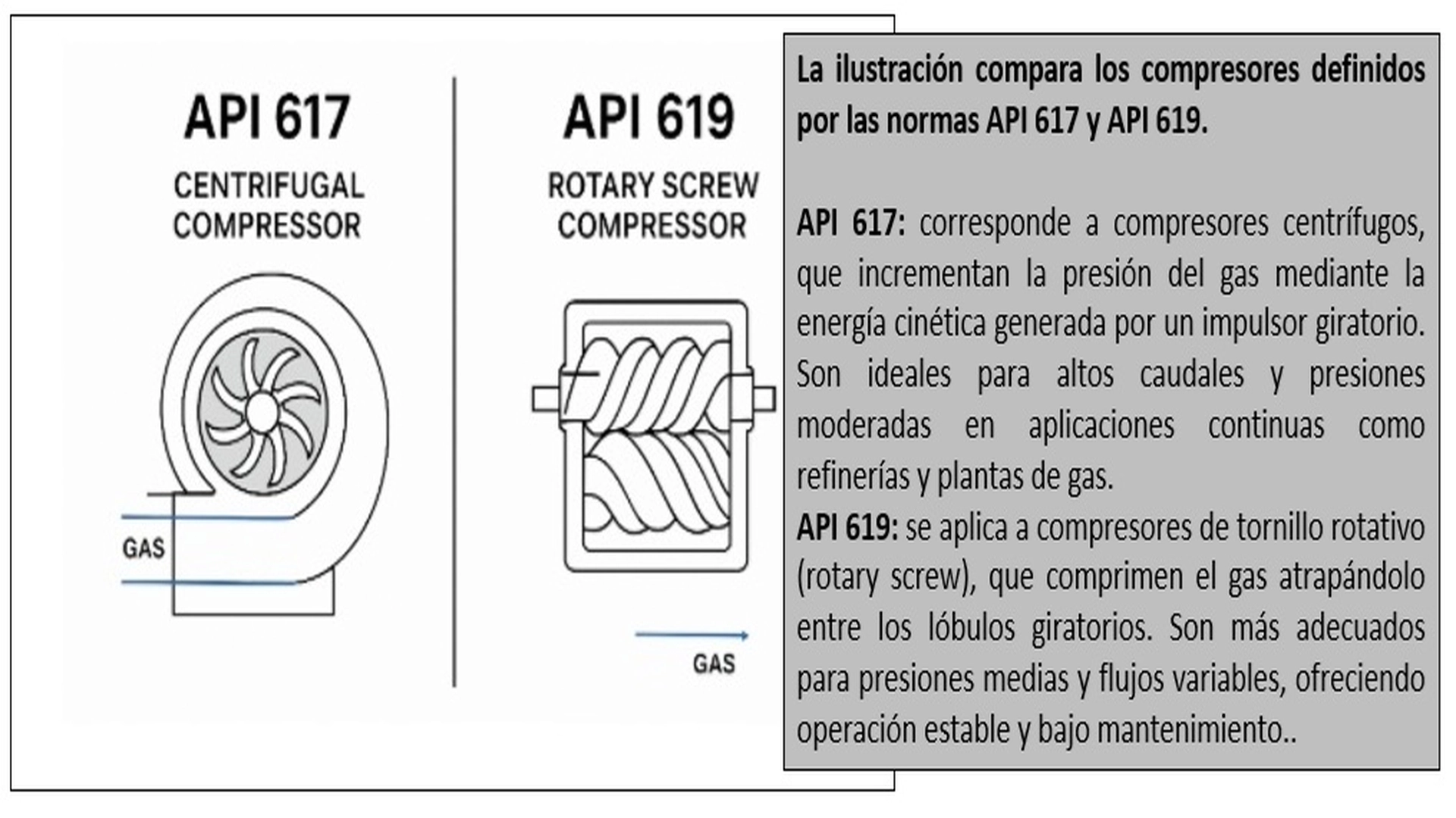 Comparativa entre API 617 y API 619
