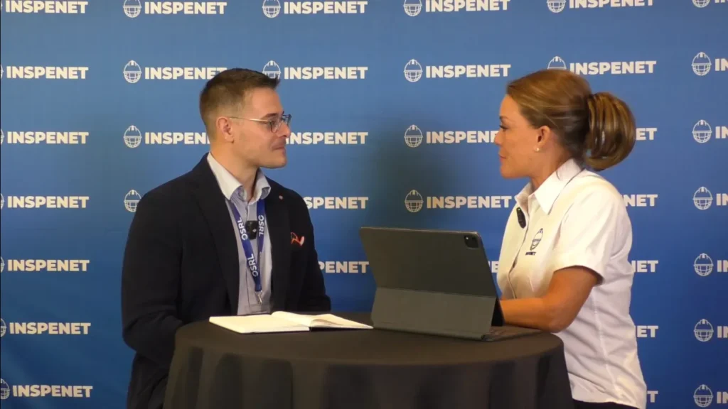 Antonio Carotenuto from THREE60 Energy during an interview at OSRL 2025.