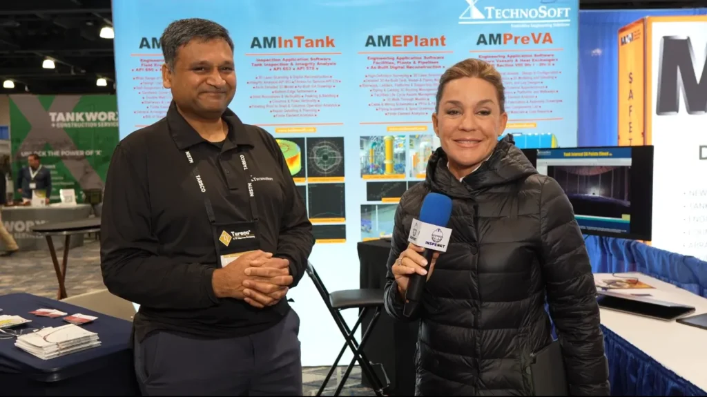 TechnoSoft's Alok Mathur during interview at NISTM 2025 presenting its industrial tank software.