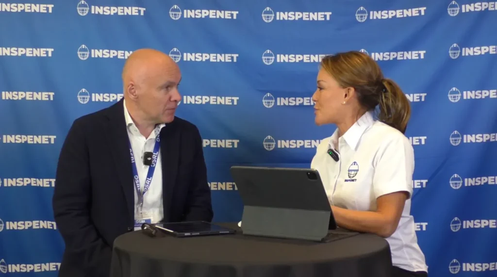 Paul Love of Clarksons Offshore & Renewables in interview with Inspenet during OSRL 2025.
