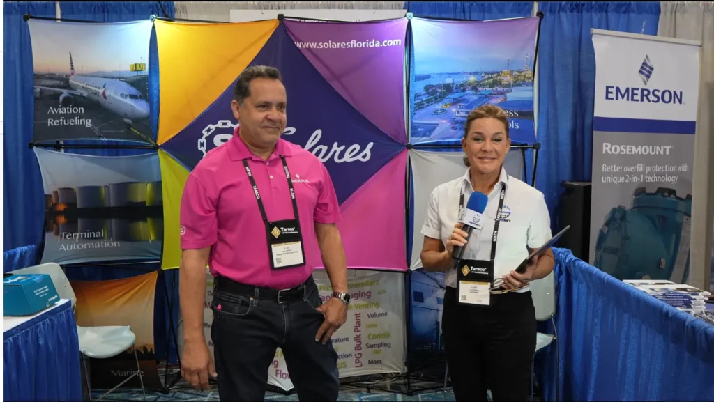 Interview about tank gauging systems at NISTM 2025 with Luis Lamberty of Solares Florida Corporation.