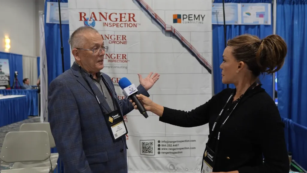 Phil Myers, director of PEMY Consulting, being interviewed at the NISTM 2025 event.