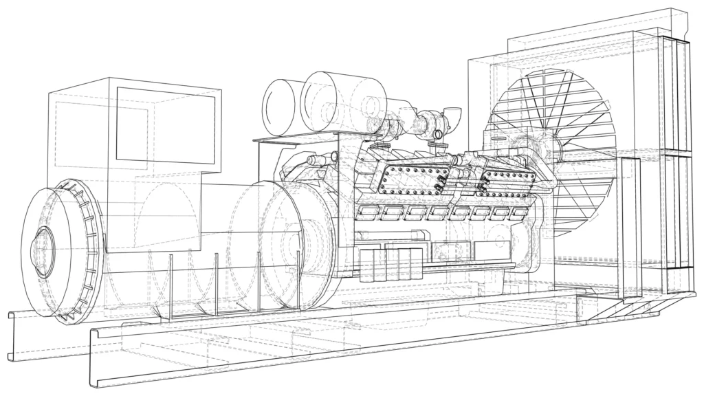 Diesel generator unit for factory