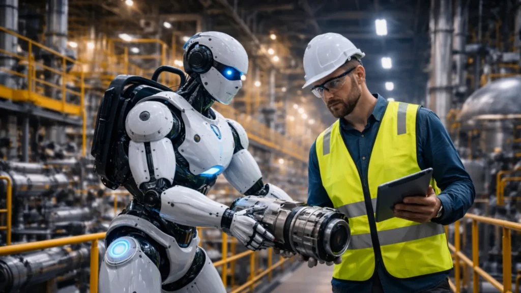 Collaboration with industrial humanoid robots