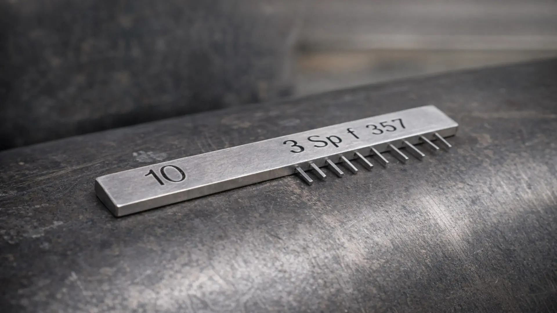 Indicador de calidad de imagen IQI utilizado en el ensayo radiográfico.