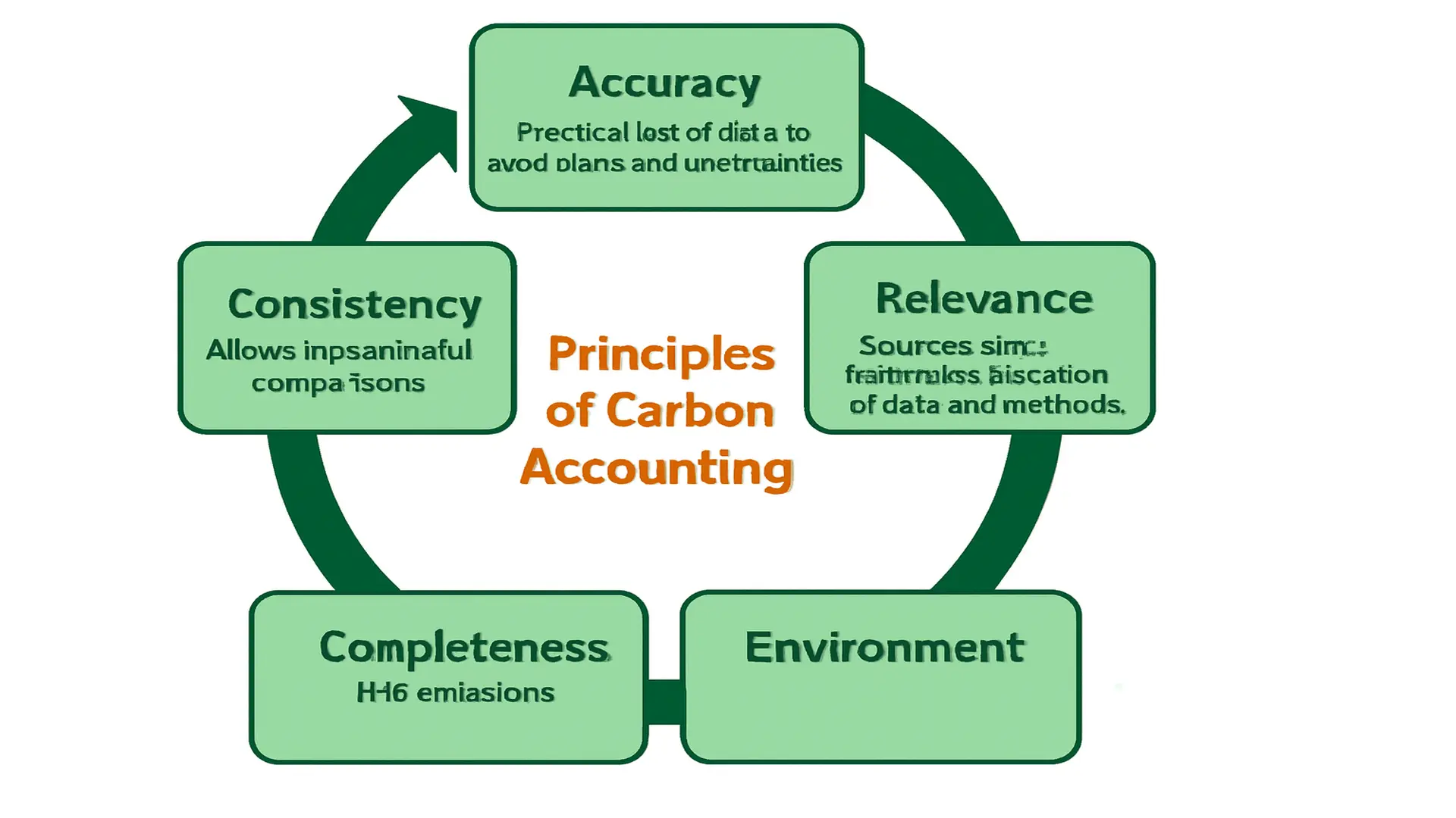Principios de contabilidad de carbono.