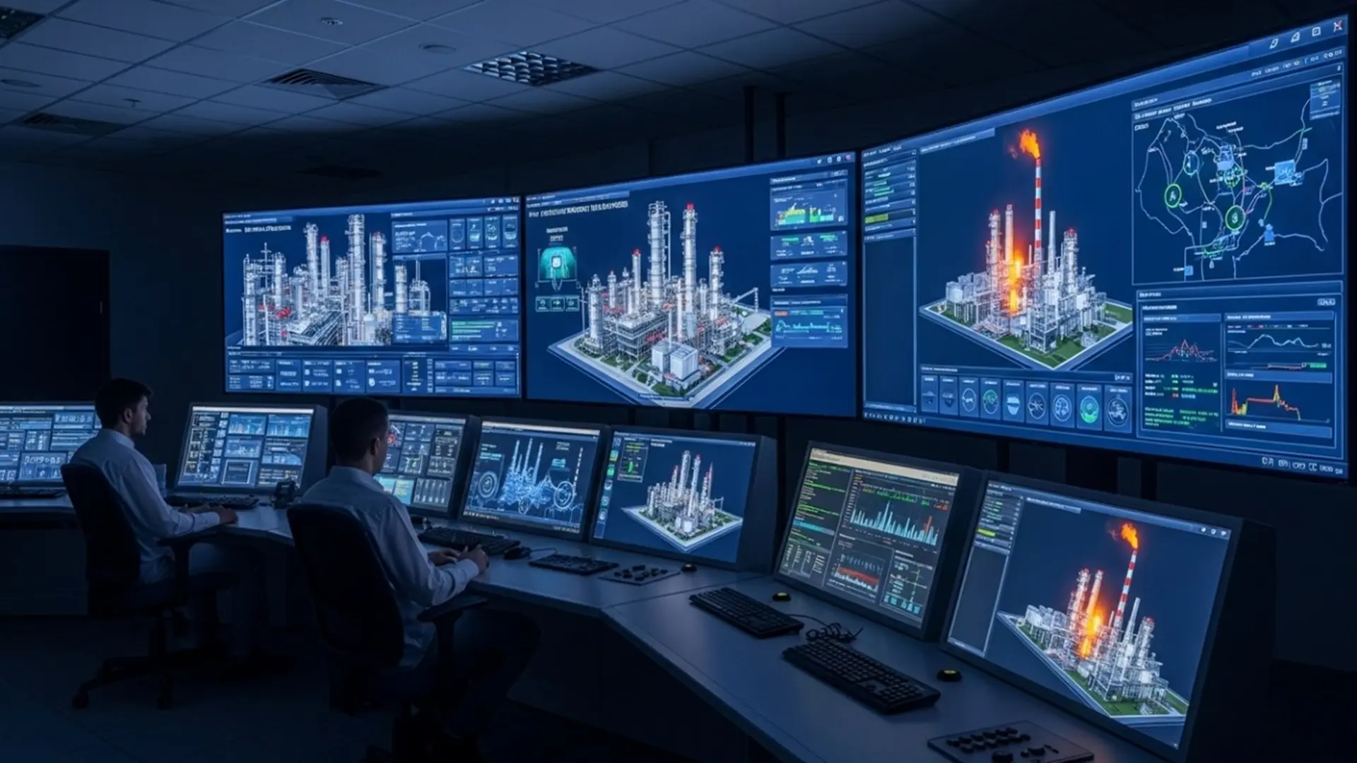 Visualización de digital twin y monitoreo predictivo para restart brownfield y evaluación de integridad en refinerías envejecidas.