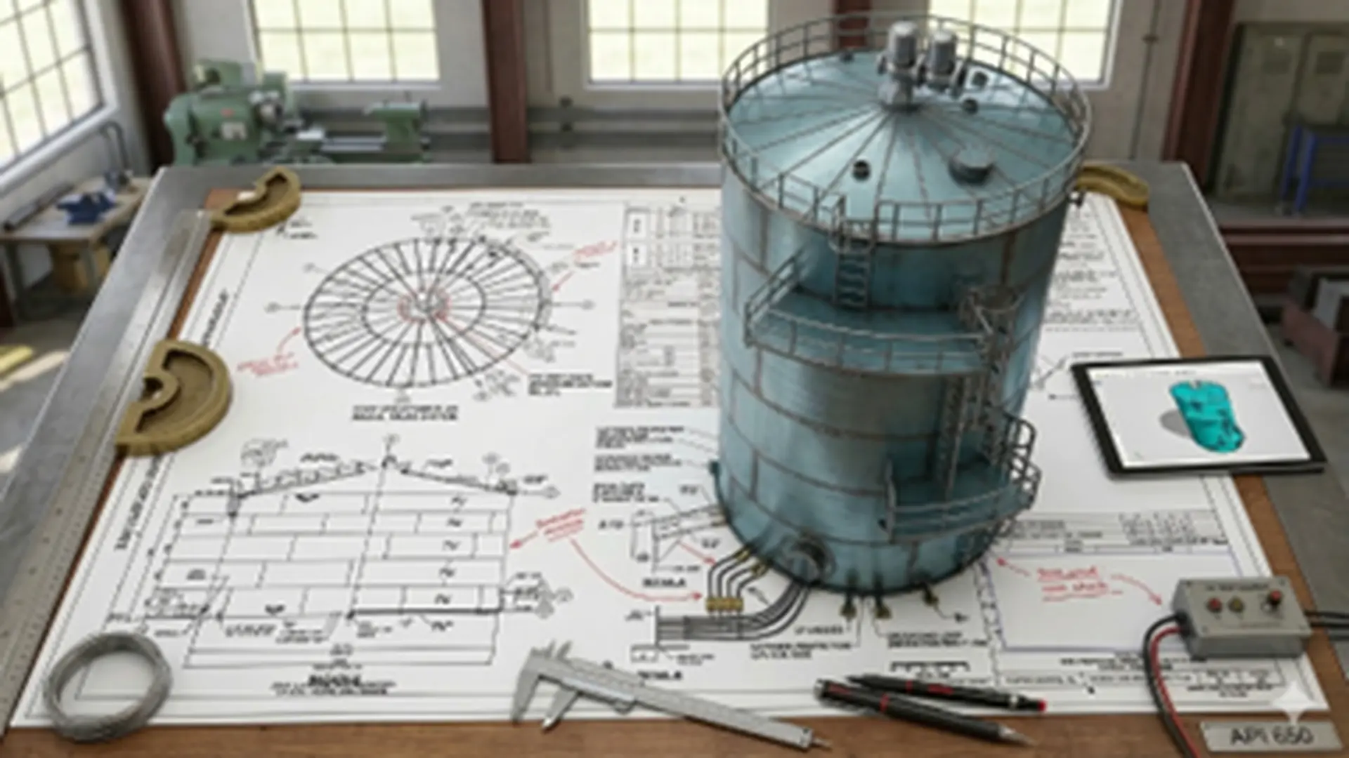 Diseño de tanque de almacenamiento vertical bajo norma API 650. 