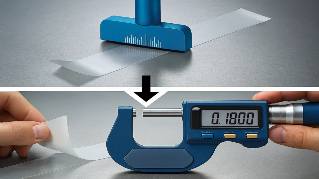Cinta de réplica para medir anclajes de recubrimiento