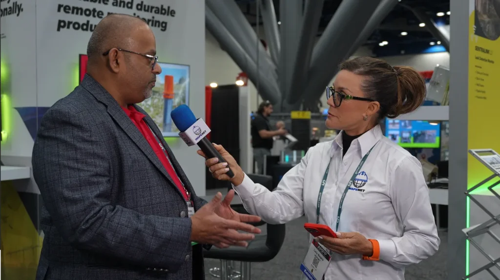 Interview about leak detection in pipelines during AMPP 2026.