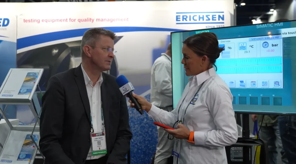 Interview about corrosion testing with Ludger Wahlers of ERICHSEN at AMPP 2026.
